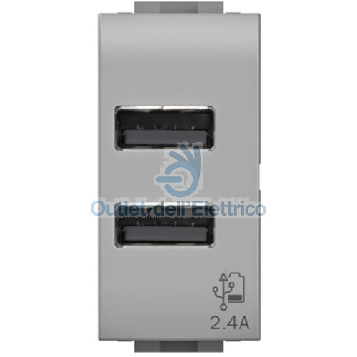 4BOX 4B.NT.USB.24 PRESA USB 2.4A PER BTICINO LIVINGLIGHT TECH
