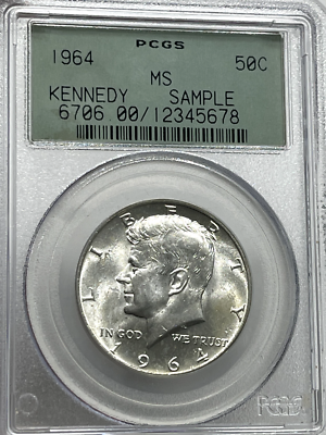 1964 Kennedy Half Dollar PCGS MS Sample - Old Green Holder | eBay