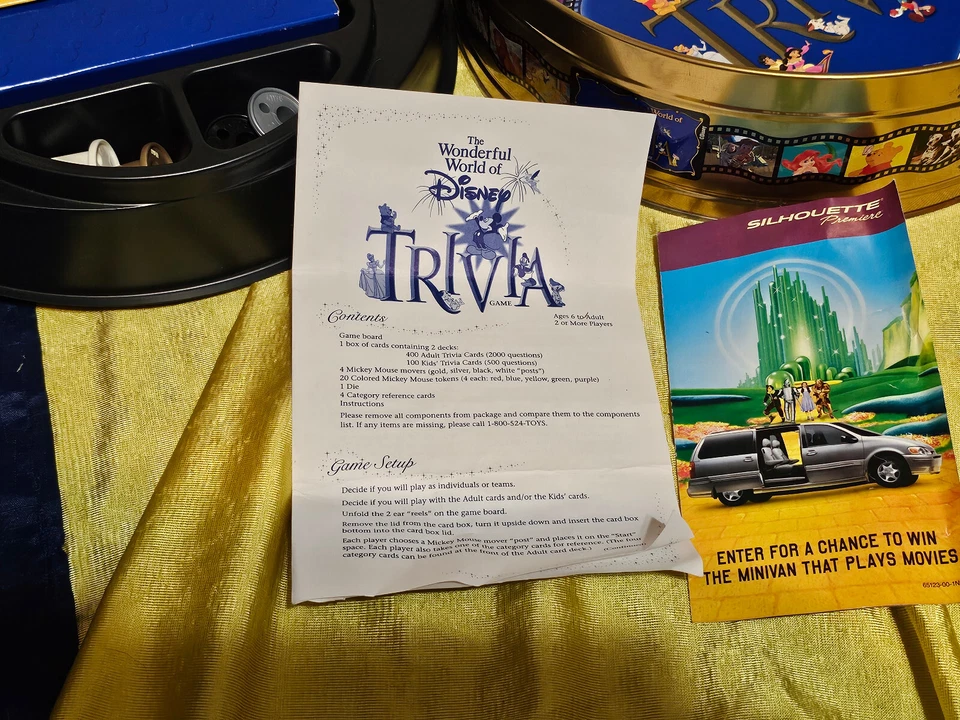 The Wonderful World of Disney Trivia Game 1997 Mattel All Present - Image 4 of 4