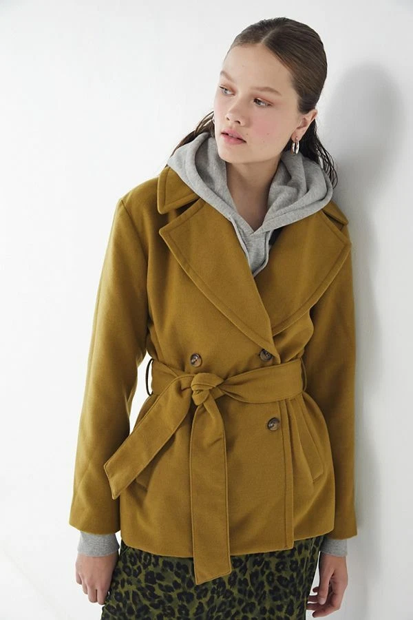 Urban Outfitters Belted Pea Coat Size M NWT 149 eBay