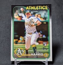 Brett Harris Rookie RC 2024 Topps Update Series Card #US199 Oakland Athletics
