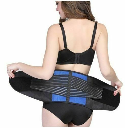 Neoprene Double Pull Lumbar Lower Back Support Belt Brace Posture Pain Relief - Picture 3 of 5