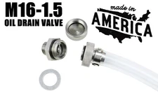 Compact Stainless Steel Quick Oil Drain Valve Plug (M16 x 1.5)
