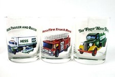 1996 Hess Toy Truck Collector Series 3 Glass Set Drinking Glasses New