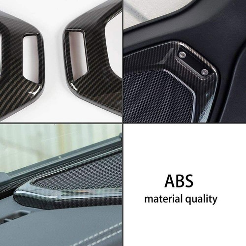 Carbon Fiber Pillar & Roof Speaker Horn Trim Cover for Jeep Wrangler JL JT 2018+ - Picture 11 of 18