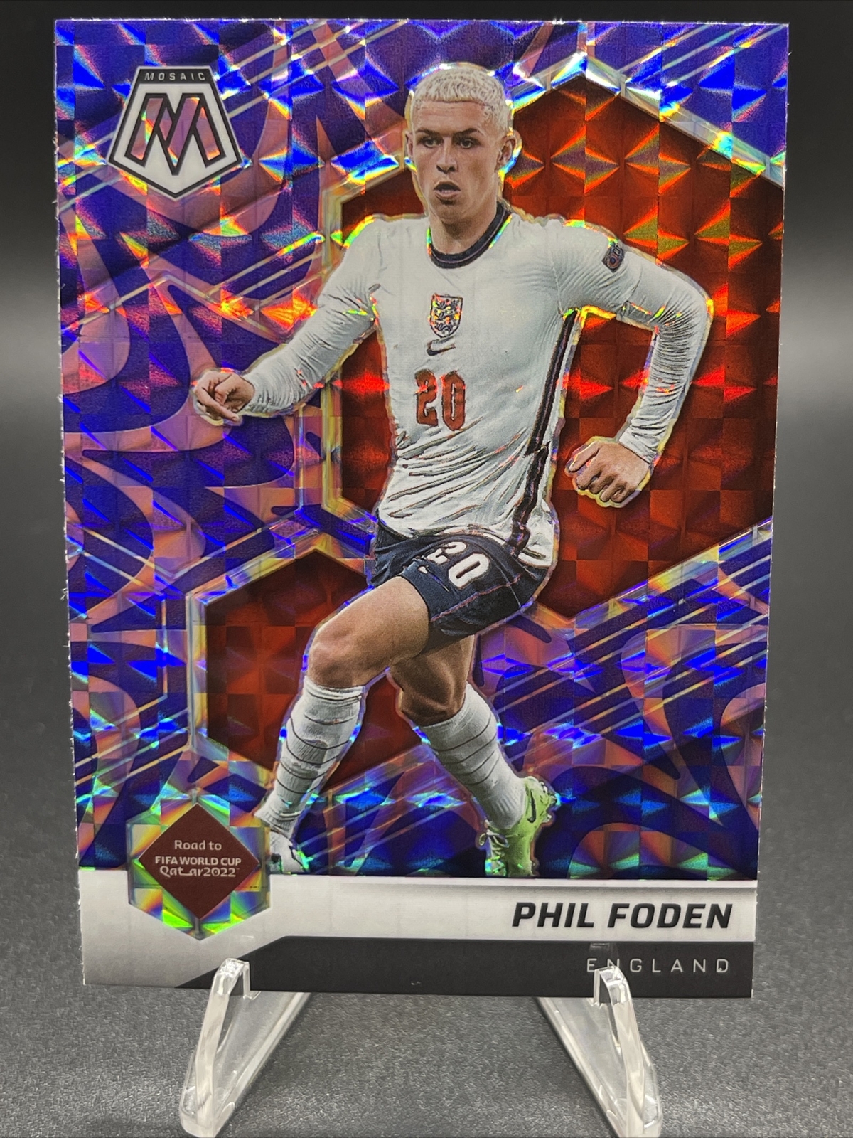 PHIL FODEN 2021-22 Mosaic World Cup #39 Reactive Purple England