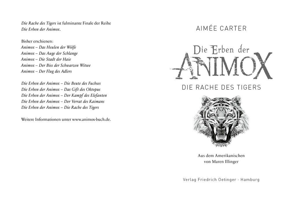 Thumbnail - Die Erben Der Animox 5. Die Rache Des Tigers | Aimée Carter | 2024 |