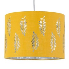 Modern 30cm Fabric Easy Fit Pendant Shade Ceiling Lightshade Fern Leaf Design