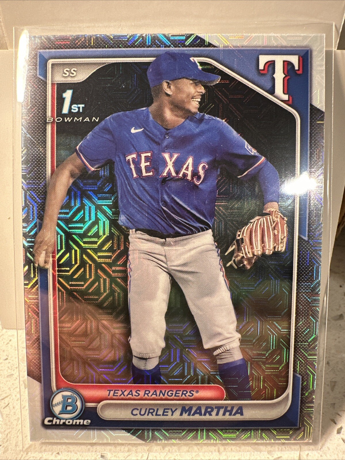Curley Martha 2024 Bowman Chrome 1st Bowman Mega Mojo Refractor #BCP-168 Rangers