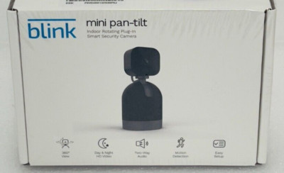 Blink Mini Pan-Tilt Rotating Indoor Plug-in Smart Security Camera, NEW/SEALED