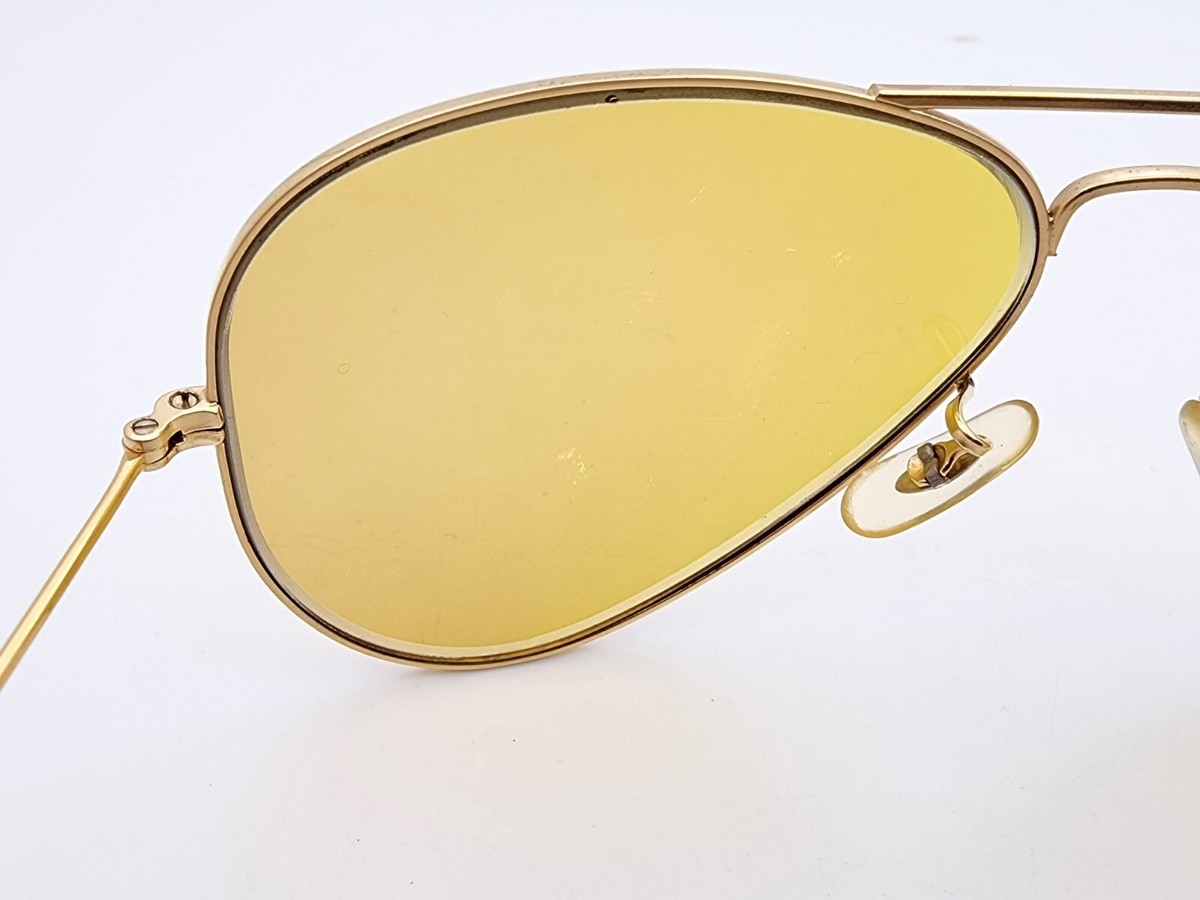 B&L レイバン メタル アンバーマチック 58mm USA RAY BAN 58[]14mm B&L RAY-BAN USA AMBERMATIC WRAP-AROUNDS OUTDOORSMAN