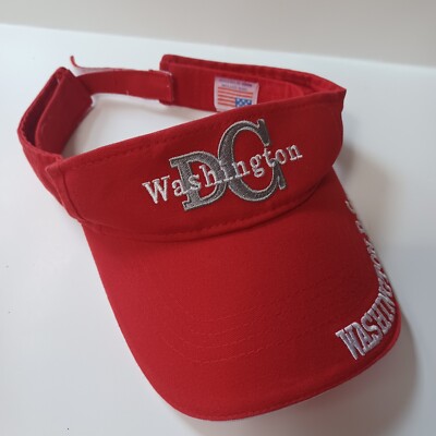 Washington DC Red Visor Adjustable Back Strap Sharp!