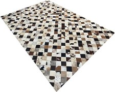 Tapis peau de vache unique brun | 210x180 cm | Tapis Bazar