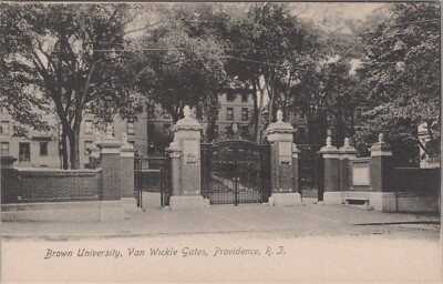 Providence RI Brown University Van Wickle Gates Rhode Island Rotograph Postcard