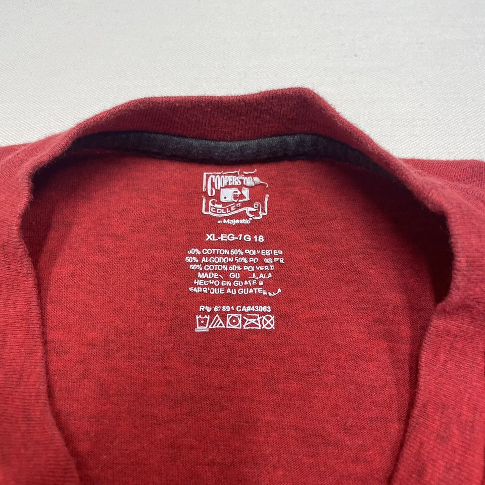 Camiseta Cardenales de San Luis Niños Niños Talla XL (18) MLB Majestuosa Roja Manga Corta Foto 4 de 4