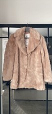 Bnwt Zara Pink Faux Fur Coat Jacket M