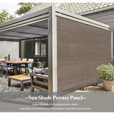 Breathable Patio/Pergola 90% Sun Shade Panel Cover w/grommets on 4 sides Brown