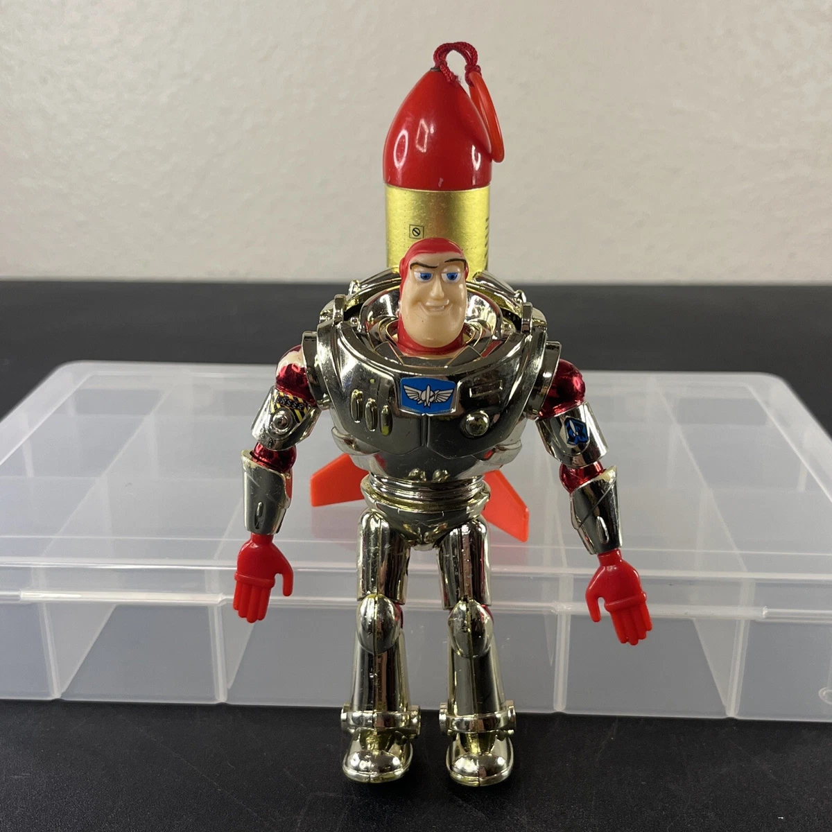 Toy Story Interstellar Red Gold Buzz Lightyear 5 Thinkway. Rare 1995 Incomplete