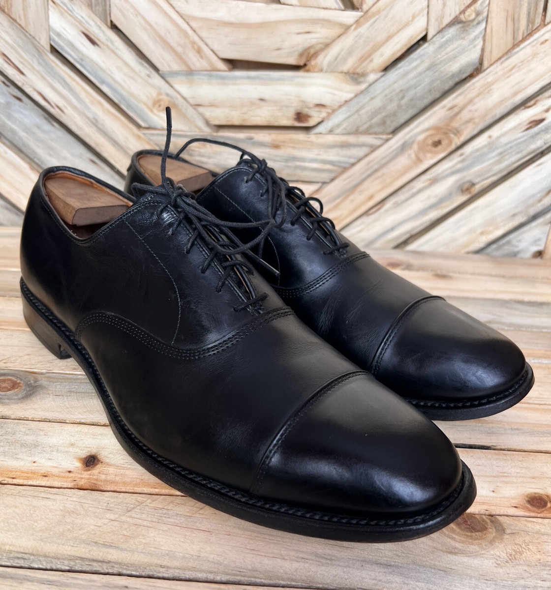 Allen Edmonds Park Avenue Black Cap Toe Oxford Leather Shoes Size 