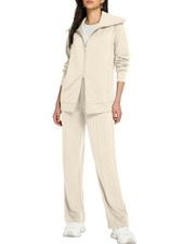 2 Piece Sets for Spring Casual Athletic Travel Outfits Sweatsuit Zip Up Jacke...