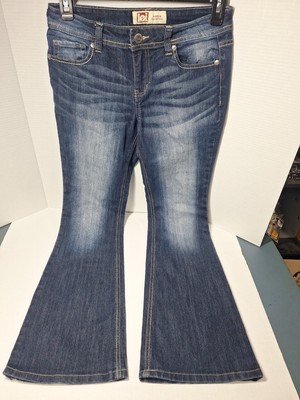 L.e.i Sophia Jeans, Juniors 9, 30×32, Blue, Wide Leg, Cotton Blend