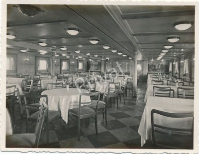 Foto Kriegsmarine Passagierschiff Tannenberg Speisesaal M1.80