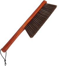 Hand Broom Counter Brush with Wood Handle Soft Bristle Dusting Brush for Car Fur