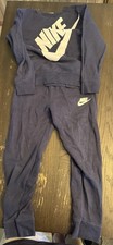 Nike Boys 2-Piece Sweatsuit Set Blue Sweatshirt  Pants 6-7Y Fall/Winter