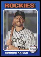 Connor Kaiser 2024 Topps Heritage Dark Blue Border Colorado Rockies #700