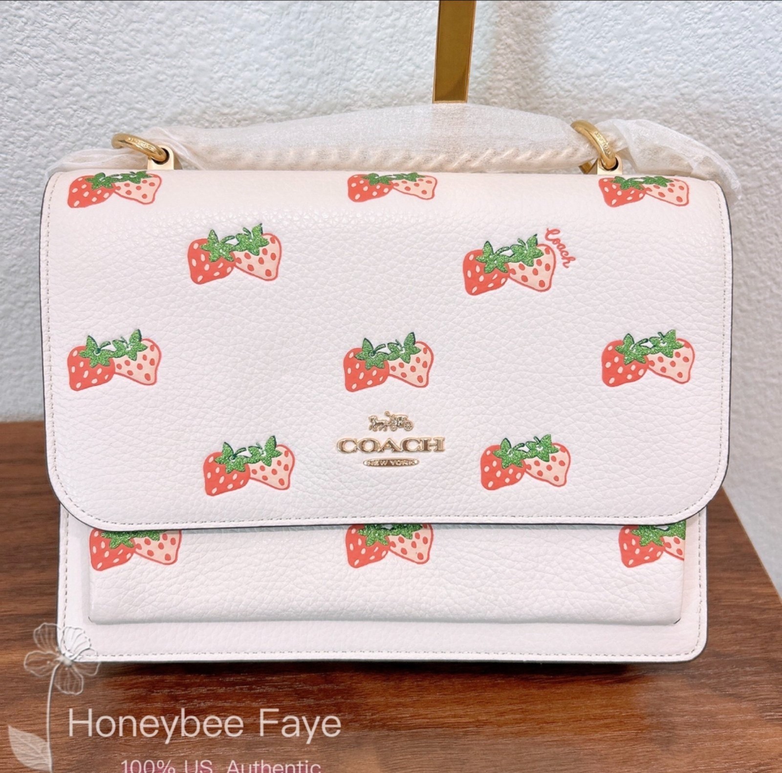 NWT Coach CB599 Klare Crossbody Bag With Strawberry Print