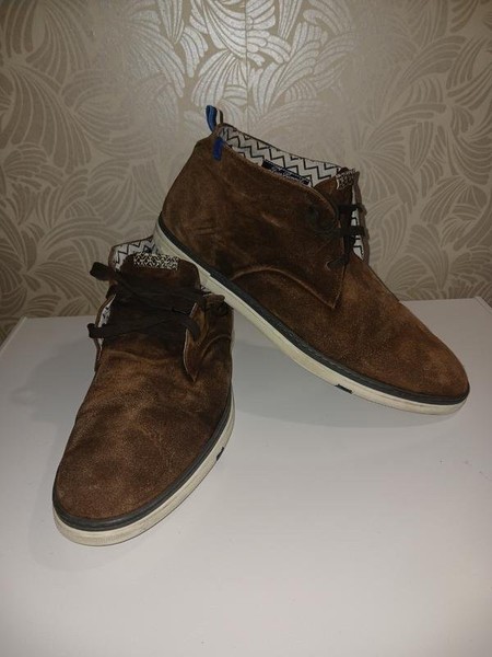 Men Floris Van Bommel Boots Brown Suede 43 #40HQ