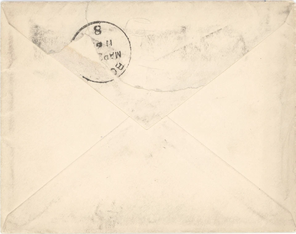 1897 New York Boston Special Delivery Cover Scott E5 Blue Receiver Cancel - Image 3 of 4