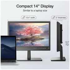 Portable 14 TV with Built-in Stand and Remote...