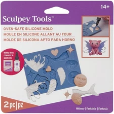 Sculpey Flexible Push Mold-Whimsy - 4 Pack