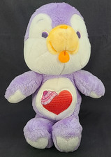 Care Bears Cousins Cozy Heart Penguin Purple Plush 13  Kenner