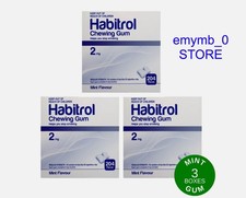 Habitrol 2mg Nicotine Gum Mint 612 Pieces 3 Boxes x 204 pcs Sugar Free 2028