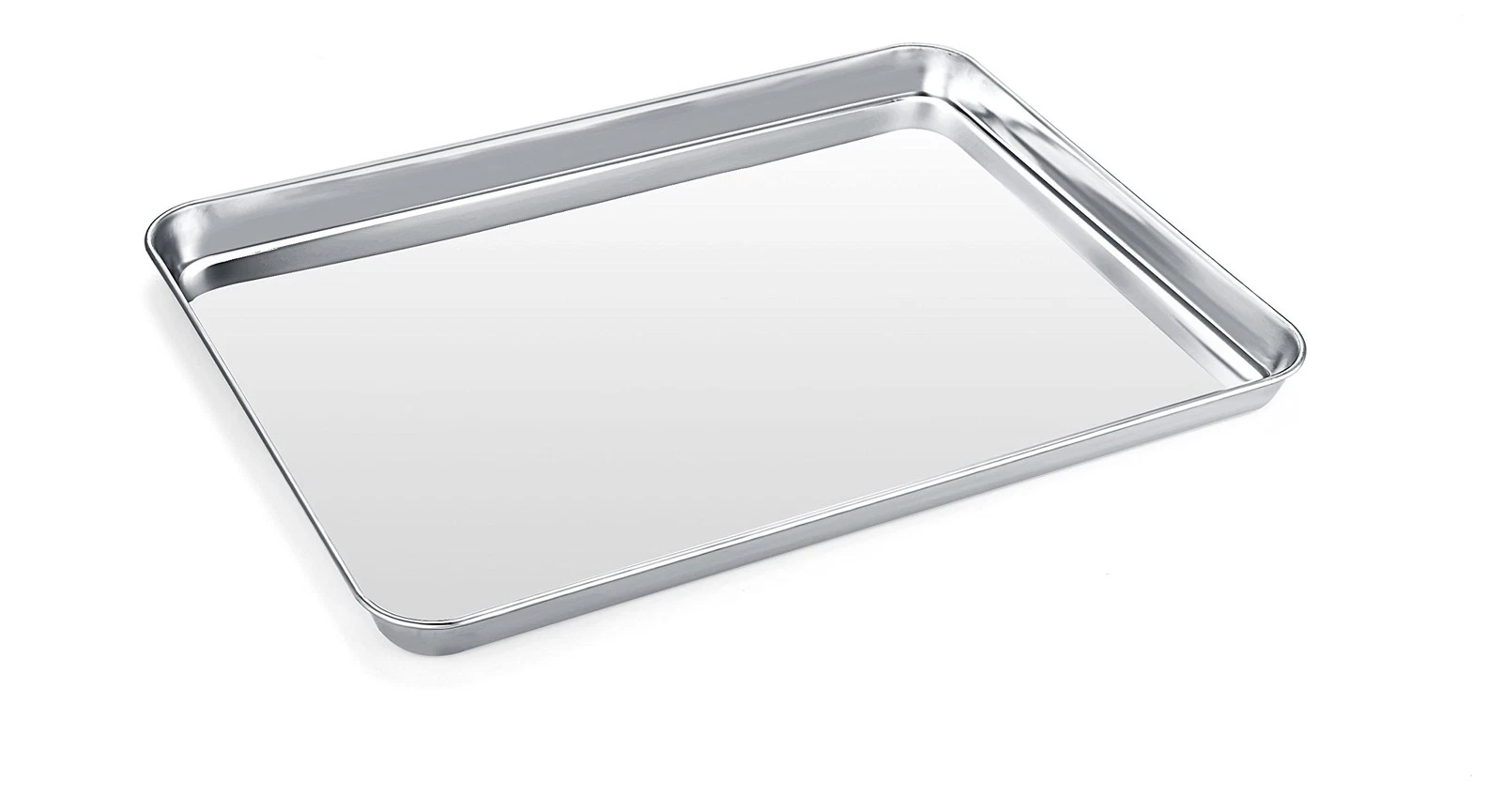 Stainless Steel Baking Sheet Cookie Tray, Cookie Sheet for Toaster Oven Bakin...