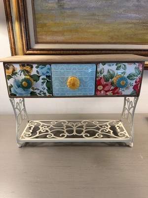 The Pioneer Woman Flea Market 3-Drawer Stand Coffee Tea Storage Mug Rack