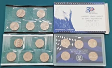 2000 State Quarter PDS Set  Proofs with BU P&D! 15 Coins!  NV NE CO ND SD!  Z1