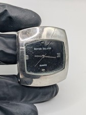 River Island Quartz Watch Head Curved Case No Strap UNTESTED See Photos