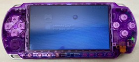 PSP 3000 Clear Purple / New Battery / Genuine Sony Charger / Region Free / 64 GB