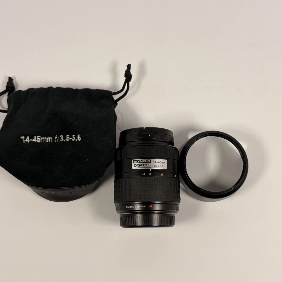 Lente Olympus Zuiko Digital 14-42 mm f/3,5-5,6 para cuatro tercios 4/3 DSLR Kit con capucha Foto 3 de 4