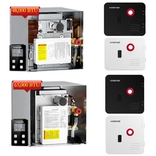 KINGRVER RV Tankless Water Heater Propane Gas 48,000/65,000 BTU DC 12V