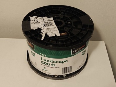 NEW Southwire Landscape Lighting Wire 12/2 x 500ft Black Stranded CU Low-Voltage