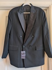 StudioSuits Black Double Breasted Tuxedo Suit 46S Short Regular MPN 508605