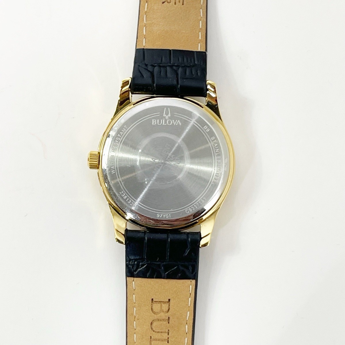 BULOVA WOMEN\'S WATCH WITH GENUINE LEATHER CROCO STRAP, GOLD-TONE CASE, SS BACK 546-01355.jpg main image 3