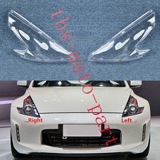 Fit For Nissan 370Z 2009-2020 LH&RH Side Headlight Lens Cover+Sealant Glue