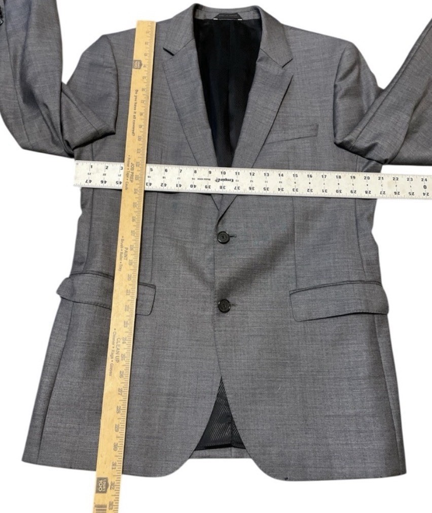 Men's Hugo Boss James 4 Sharp 6 Gray Wool Sport Coat Jacket Blazer 42L thumbnail 9