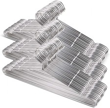 40 Pcs Wire Coat Hangers Stainless Steel Heavy Duty Metal Clothes Suit Hanger