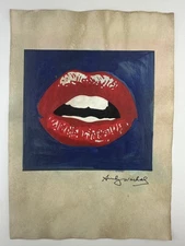 Andy Warhol COA Art Painting Original Drawing Vintage Paper Signed